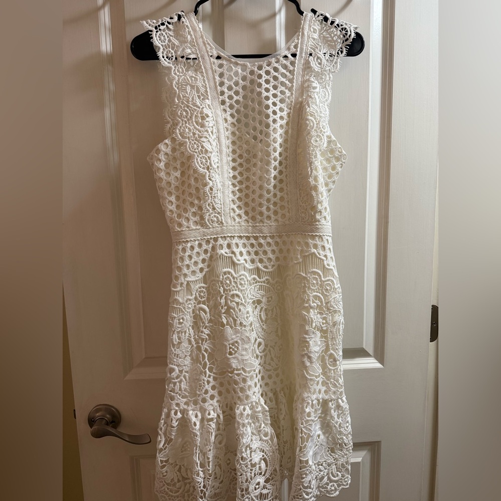 BCBGMaxAzria White Lace Dress